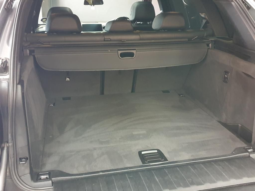 Empty SUV cargo area with retractable privacy cover