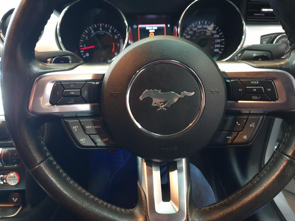 Ford Mustang steering wheel and dashboard controls