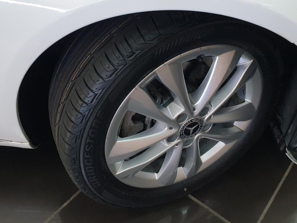 Close-up of Mercedes-Benz alloy wheel and Bridgestone tire
