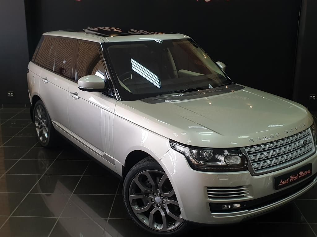 White Range Rover luxury SUV displayed indoors